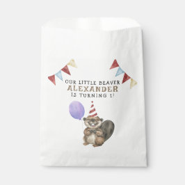 Sacolinha Nosso pequeno primeiro aniversario de castor