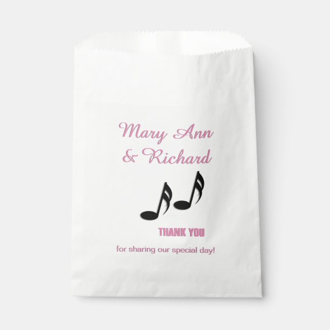 Sacolinha Notas de Música Obrigado (Frente)