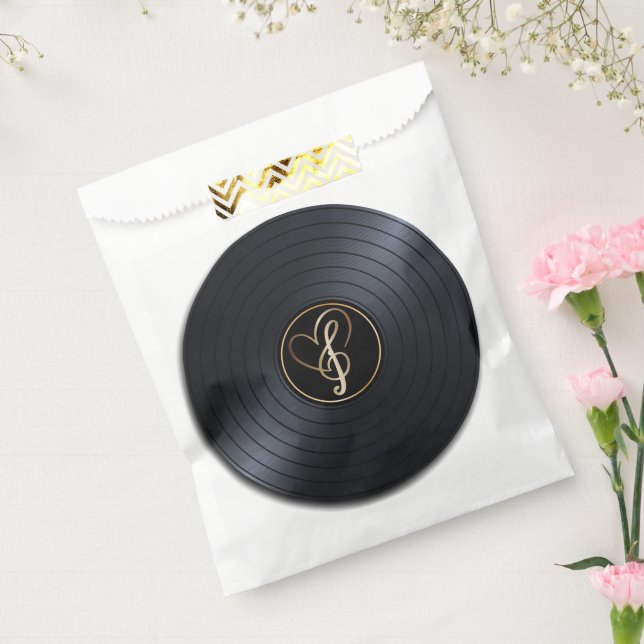 Sacolinha Notas Musicais de Vinil Amor (Selado)
