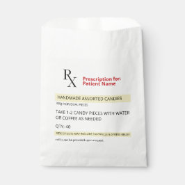 Sacolinha Novidade divertida Rx - Etiqueta de receita do Kan