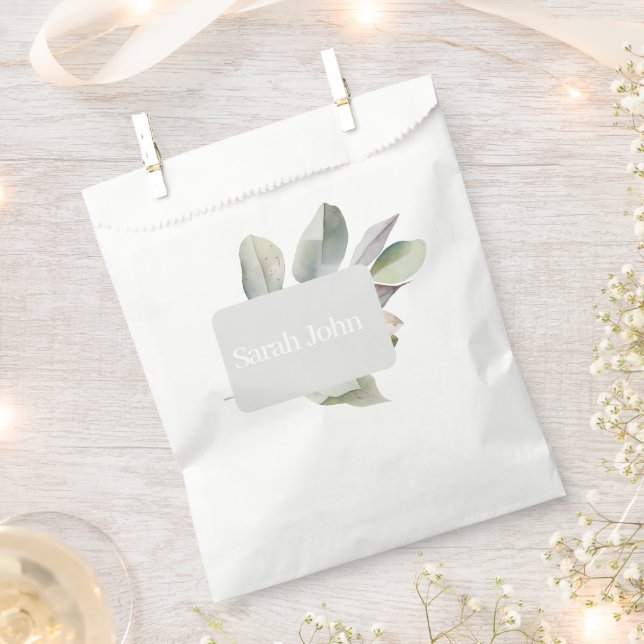 Sacolinha número moderno da tabela eucalipto (Cortado)