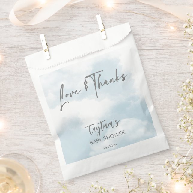 Sacolinha Nuvem chá de fraldas nuvens nuvens nuvens obrigado (Cortado)