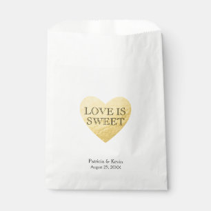 Sacolinha O amor Dourado do coração é saco personalizado