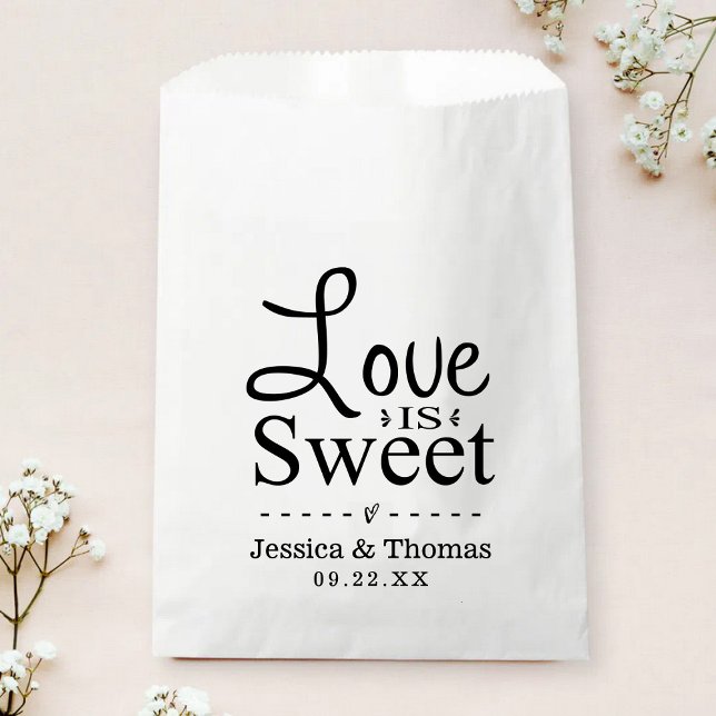Sacolinha O Amor É Doce! Bolsas de Favor de Casamento Person (Criador carregado)