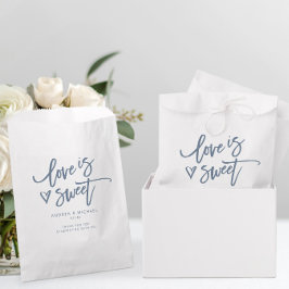 Sacolinha O Amor é Doce Poeira Azul Casamento Diversão Coraç