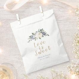 Sacolinha O amor é o doce Flor azul-poeirento e botânico