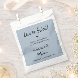 Sacolinha O amor é um doce casamento azul empoeirado