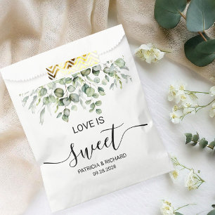 Sacolinha O Amor é Verde Suave Eucalipto Casamento