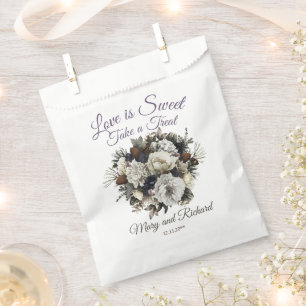 Sacolinha O Amor Floral da Conífera de Inverno é doce Faç