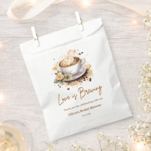 Sacolinha O Amor Floral é Criar Chá de panela de Café Marrom