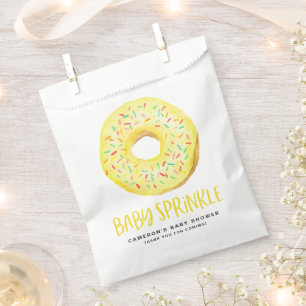 Sacolinha O bebê amarelo bonito da rosquinha da aguarela