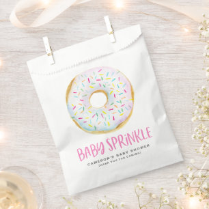 Sacolinha O bebê branco bonito da rosquinha da aguarela