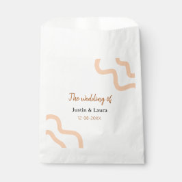 Sacolinha O casamento de noivo noiva nome data pêssego