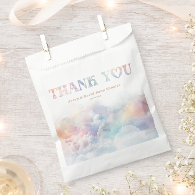 Sacolinha O Chá de fraldas da nuvem Nine do Arco-Íris fluffy (Cortado)