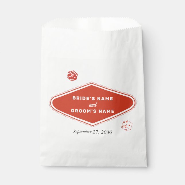 Sacolinha O Destino do Casino de Las Vegas - Branco Vermelho (Frente)