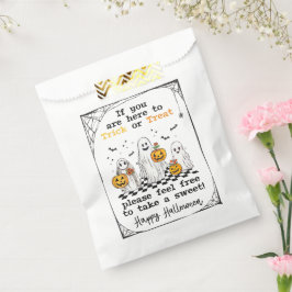 Sacolinha O Halloween levou um saco de doces de teia