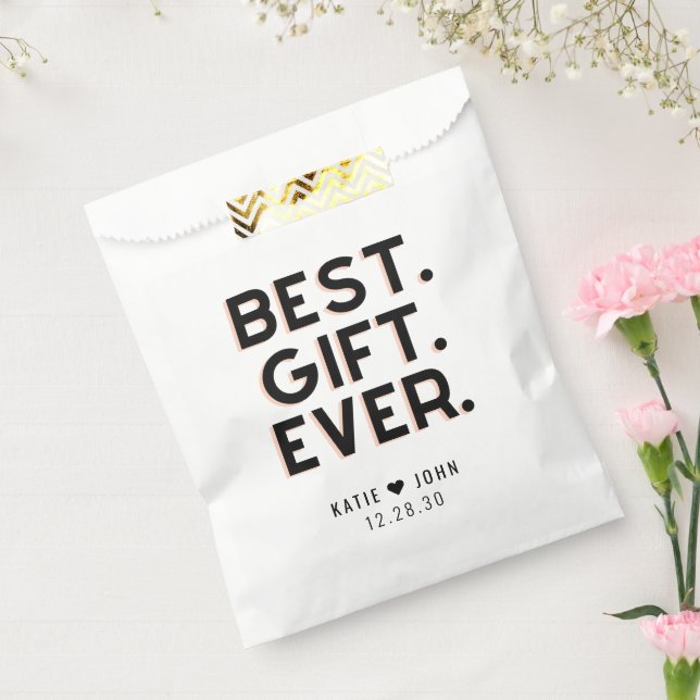 Sacolinha O MELHOR PRESENTE Moderno NUNCA Casamento (Selado)