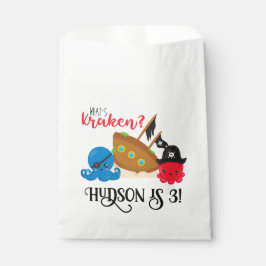 Sacolinha "O que é Kraken" Octopus Pirata Crianças