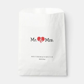Sacolinha O Sr. e a Sra. Red Heart Wedding Personalizado