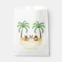 Sacolinha Obrigado Cães de Verão Nadando Piscina