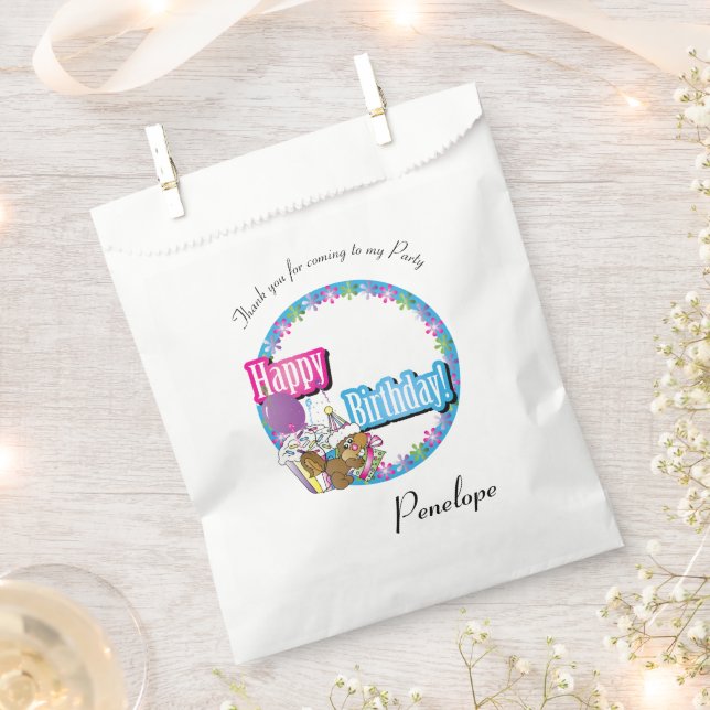 Sacolinha Obrigado Cartoon Birthday Squirrel (Cortado)