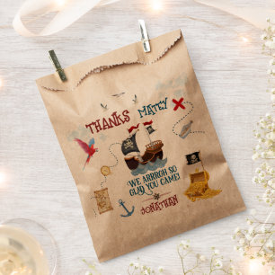 Sacolinha Obrigado Crianças Festa de piratas Festa de Favor 