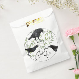 Sacolinha Obrigado Crow Love Birds Favor Bag