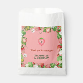 Sacolinha obrigado de 1º aniversário de berry