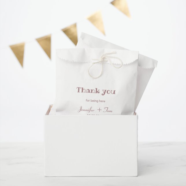 Sacolinha obrigado de casamento simples você prefere uma bol (Festa)