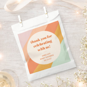 Sacolinha Obrigado de Chá de fraldas Personalizado com Faixa