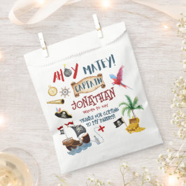 Sacolinha Obrigado de Festa de aniversário pirata