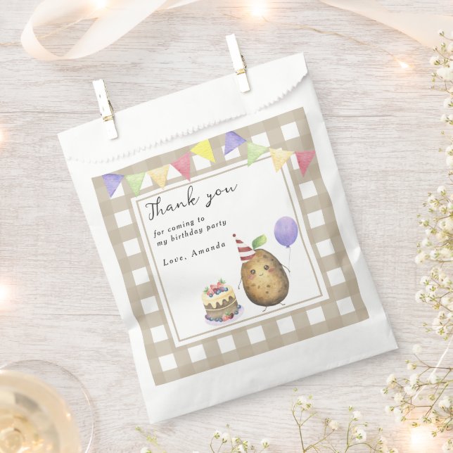 Sacolinha Obrigado de primeiro aniversario de Batata de Aqua (Cortado)