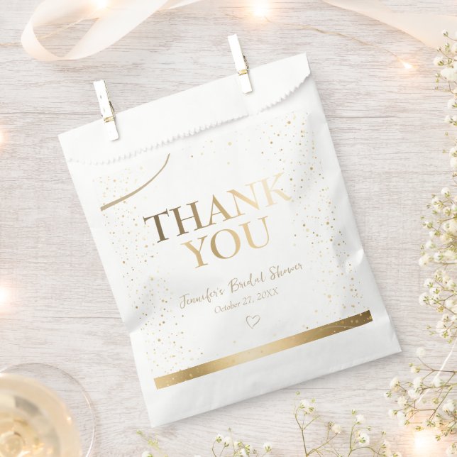 Sacolinha Obrigado Elegante Chuveiro de Noiva (Cortado)