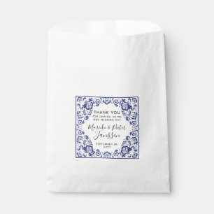 Sacolinha Obrigado feito sob encomenda do casamento azul de