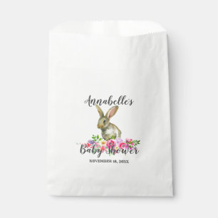 Sacolinha Obrigado floral Y do chá de fraldas da aguarela d