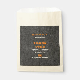 Sacolinha Obrigado. Graduação de padrão Denim Negro