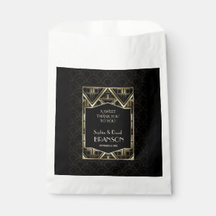 Sacolinha Obrigado Grande Gatsby Art Deco Casamento