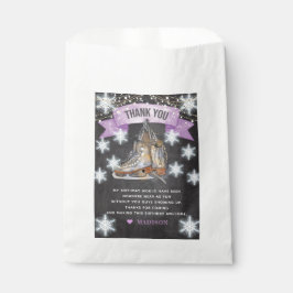 Sacolinha Obrigado Ice Skating Girl Birthday