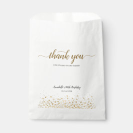 Sacolinha Obrigado Moderno Por Vir Confete Dourado Aniversár