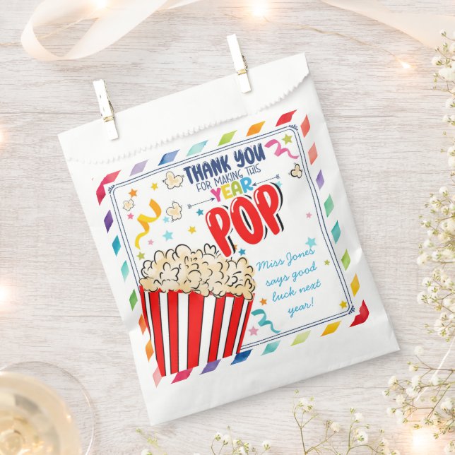 Sacolinha obrigado para você para fazer este ano, classe pop (Cortado)