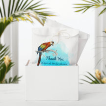 Obrigado pelo Chá de Noiva do Papagaio Vintage