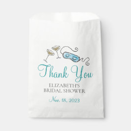 Sacolinha Obrigado pelo Chá de Noiva Glam 1960s Cocktail Par