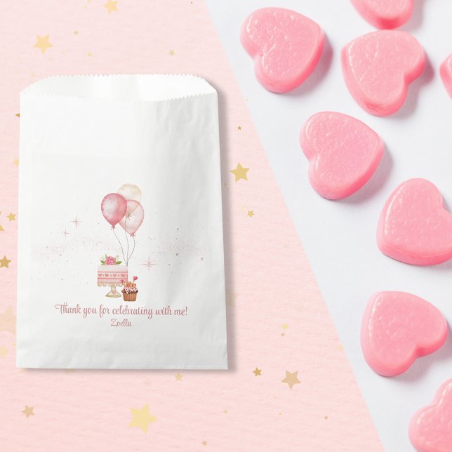 Sacolinha Obrigado Por Celebrar (Favor Bag Birthday Cakes & Cupcakes)