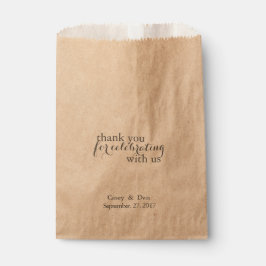 Sacolinha Obrigado por comemorar o saco de favores