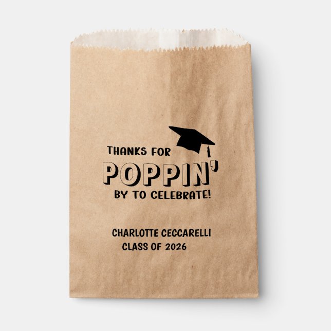 Sacolinha Obrigado por POPPIN' de Graduação  (Frente)
