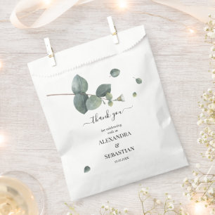 Sacolinha Obrigado por vir Eucalyptus Wedding Sweet