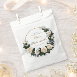 Sacolinha Obrigado Rosas Brancas e Respiração do Bebê Azul