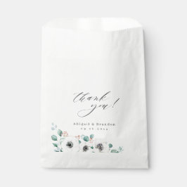 Sacolinha "Obrigado" roteiro de casamento floral rústico com