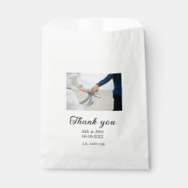 Sacolinha Obrigado simples e moderno casal de casamento mens