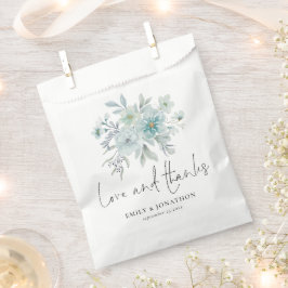 Sacolinha Obrigados De Amor Com Casamento Floral De Teal Blu